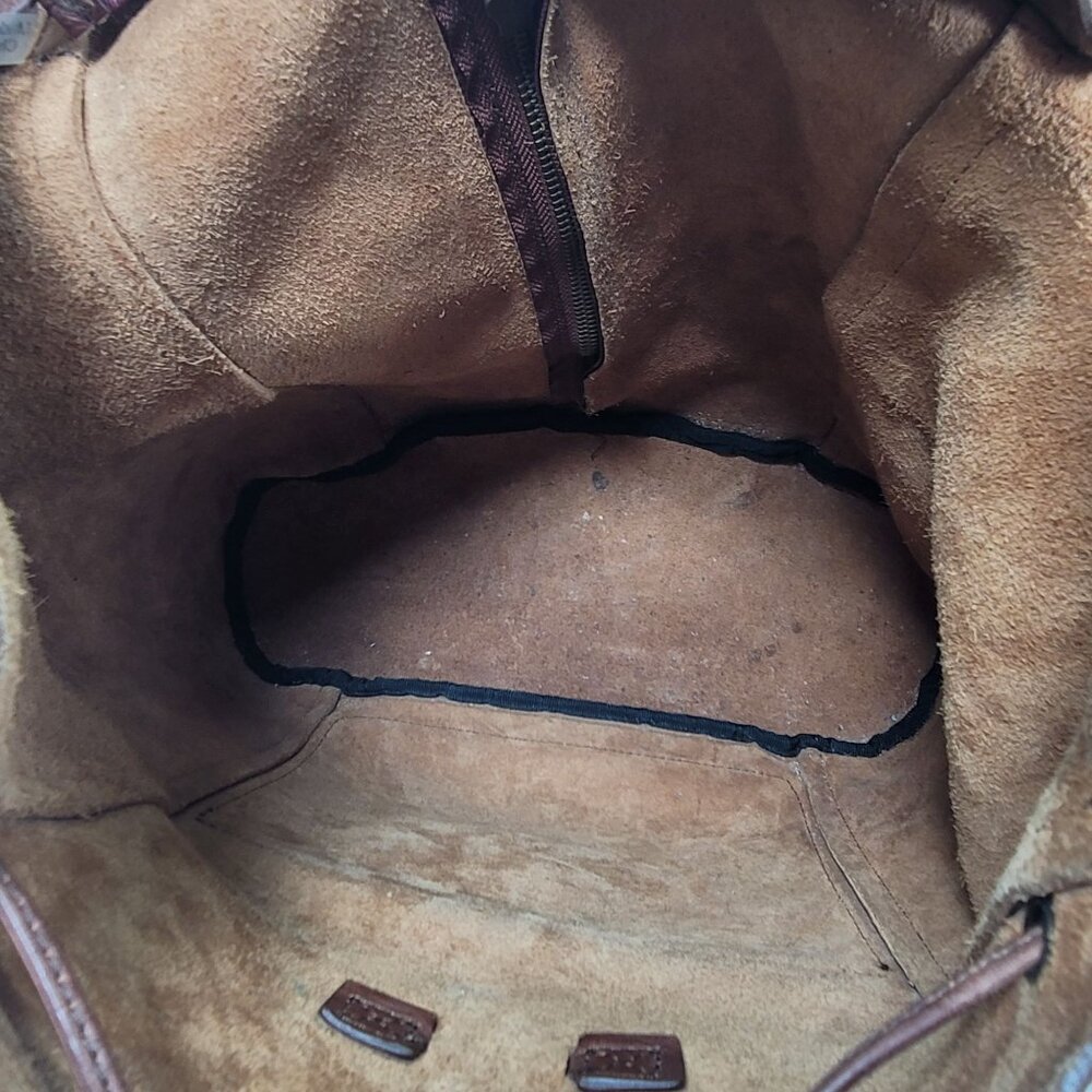 Will Leather Goods Brown Leather Backpack W Multiple Pockets & Adjustable Straps - Picture 5 of 10